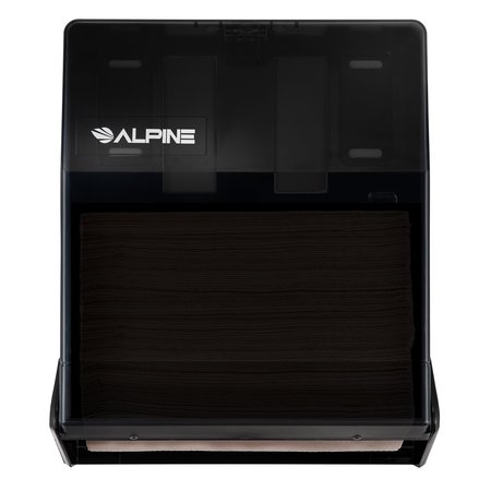 ALPINE INDUSTRIES Commercial Multi-fold/C-Fold Touchless Paper Towel Dispenser in Black ALP480-ECO-TBLK